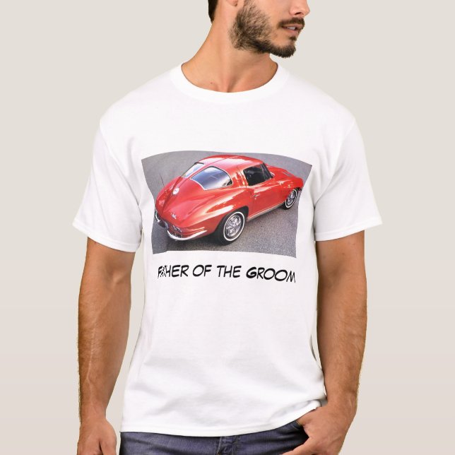 T-shirt Père de la Corvette du marié (Devant)