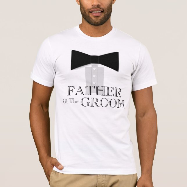 T-shirt Père de la Cravate Groom Bow (Devant)