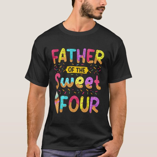 T-shirt Père De La Douce Quatre 4E Crème Glace Py (Devant)