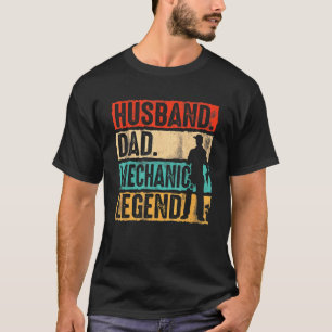 T-shirt Père de la fête des pères Mari Papa Mécanicien Lég