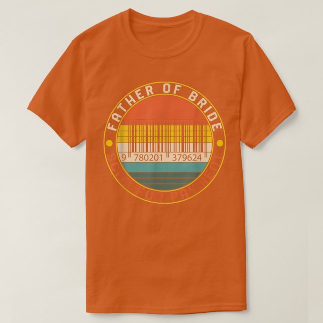 T-shirt Père De La Mariée Mariage Code-Barre Recherche Pay (Design devant)