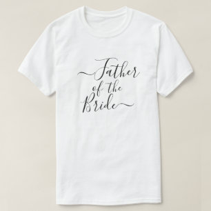 T-shirt Père de la mariée, scénario moderne de la fête de 