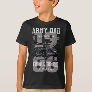 T-shirt Père de l'armée Fête des pères militaire Apache He