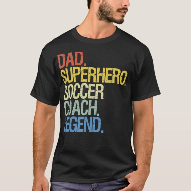 T-shirt père de l'entraîneur de football (Devant)