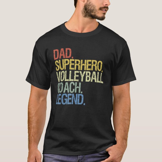 T-shirt Père de l'entraîneur de volley-ball (Devant)