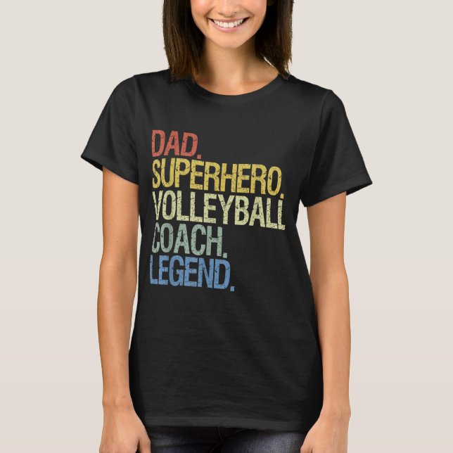 T-shirt Père de l'entraîneur de volley-ball (Devant)