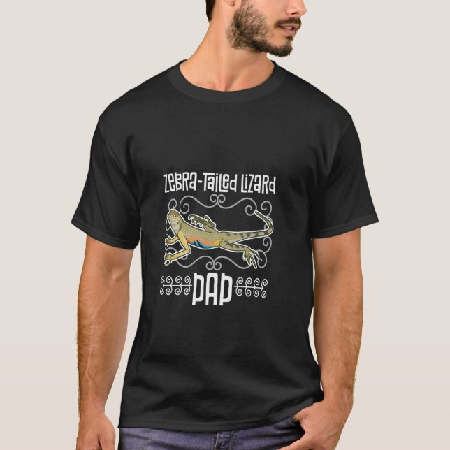 T-shirt Père de lézard à queue zébrée (Devant)