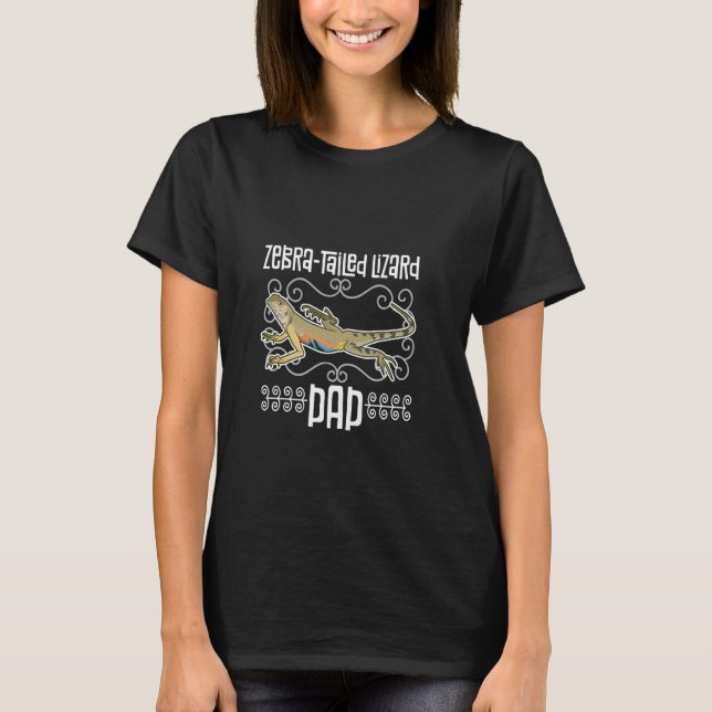 T-shirt Père de lézard à queue zébrée (Devant)