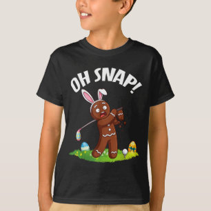 T-shirt Père de Pâques Golfe Biscuit de Noël Oh Snap Bras