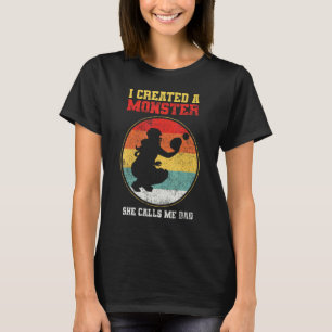 T-shirt Père de softball de receveur Fête des Pères