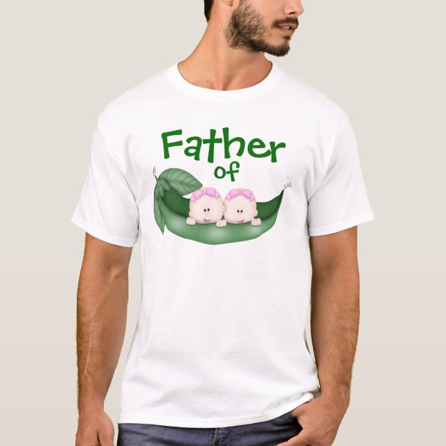 T-shirt Père des filles jumelles (Devant)