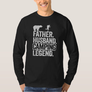 T-shirt Père d'homme Mari Légende de camping Caravane Camp