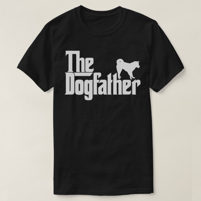 T-shirt Père Dogfather Sibérien Husky Chien Père Papa (Design devant)