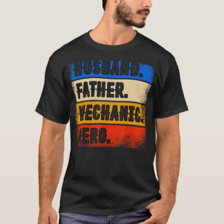 T-shirt Père du mari Mécanique Héros Fun Fête des pères Me