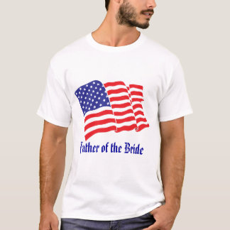 T-shirt Père du Mariage patriotique marié