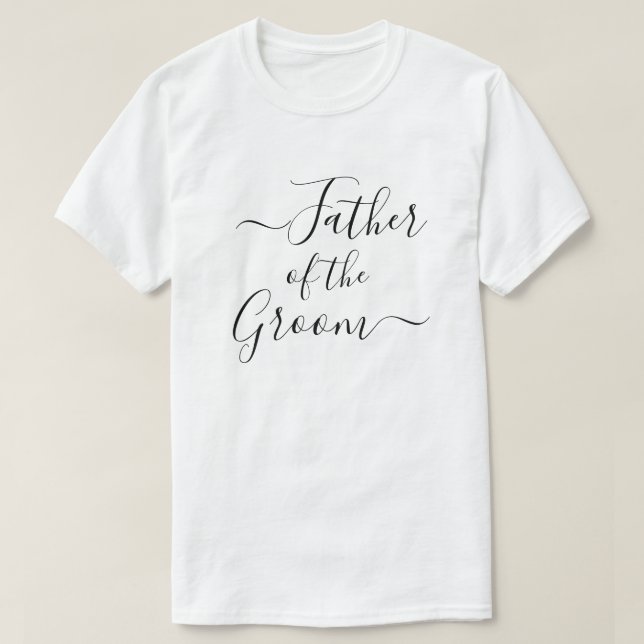 T-shirt Père du marié écriture moderne pour la fête de mar (Design devant)