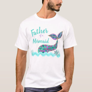 T-shirt Père d'une Sirène, chemise de fête d'anniversai
