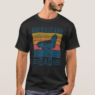 T-shirt Père Élevage Fermier   Vintage Ameraucana Poulet D