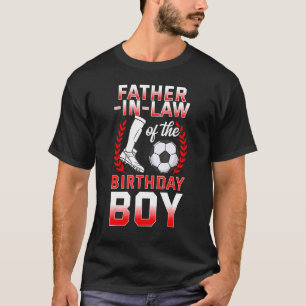 T-shirt Père En Droit De L'Anniversaire Joueur De Football