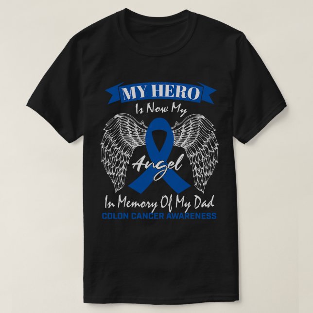 T-shirt Père En Mémoire De Papa Colon Cancer Sensibilisati (Design devant)