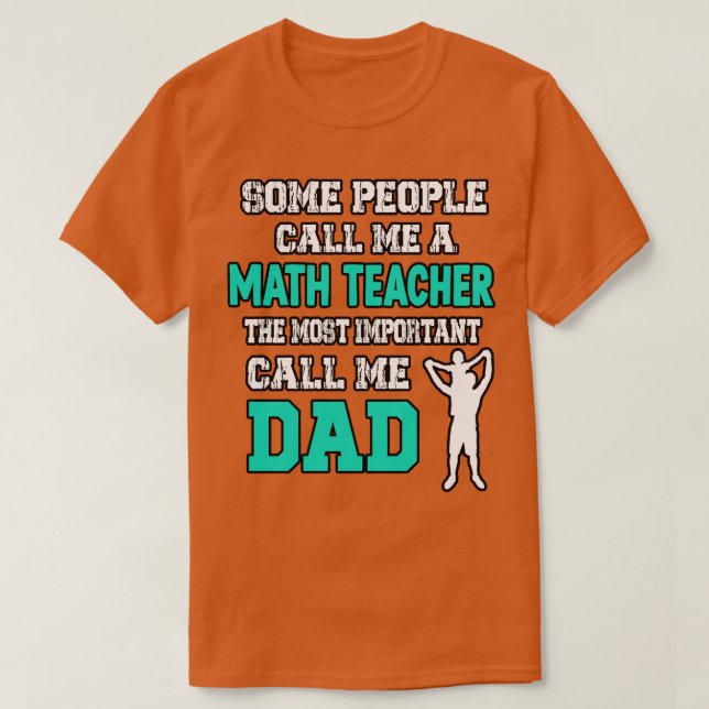 T-shirt Père enseignant en mathématiques (Design devant)