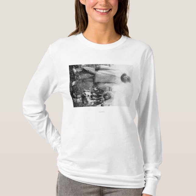 T-shirt Père et enfant esquimaux en photographie de (Devant)