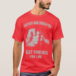 T-shirt PÈRE ET FILLE MEILLEURS AMIS POUR LIFE retro