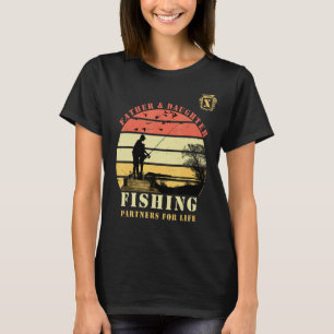 T-shirt Père et fille pêchant ensemble partenaires pour la