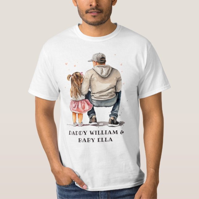 T-shirt Père et fille personnalisés (6) (Devant)