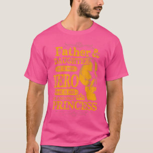 T-shirt Père et fille Son Héros Sa Princesse Papa Da