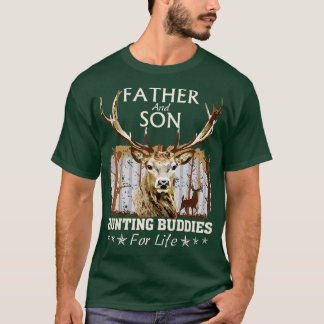 T-shirt Père et Fils Chasse Buddies Pour La Vie Cadeau Pou