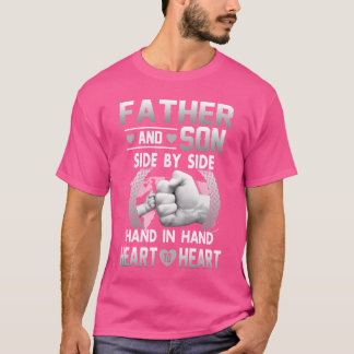 T-shirt Père Et Fils Côté À Côté Main Dans La Main Coeur p