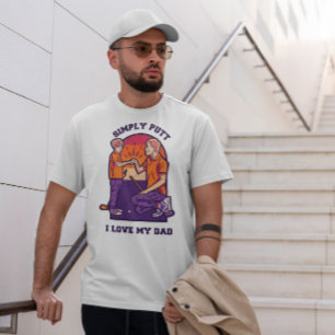 T-shirt Père Et Fils Jouant Au Golf