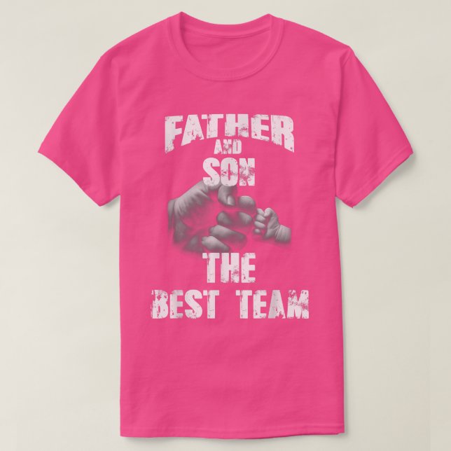 T-shirt Père Et Fils La Meilleure Équipe (Design devant)