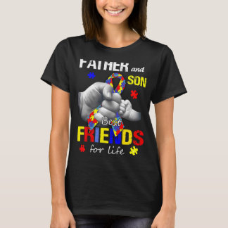 T-shirt Père Et Fils Meilleurs Amis Pour La Vie autisme pè