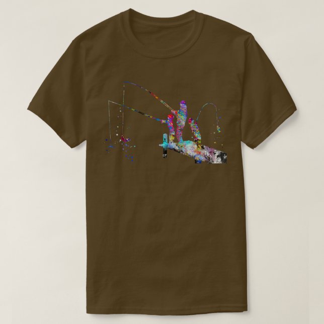 T-shirt Père et fils pêchant (Design devant)