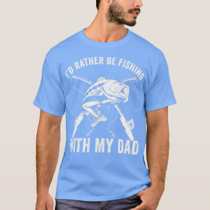 T-shirt Père et Fils Plutôt Pêcher avec papa Drôle