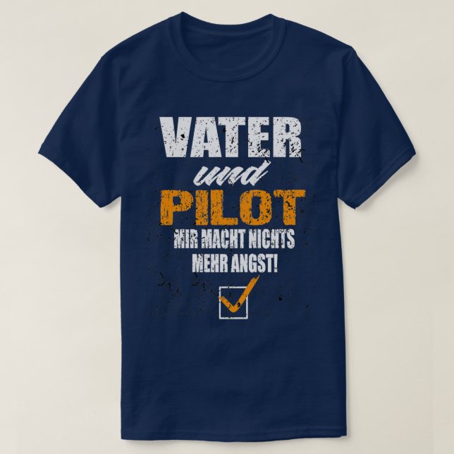 T-shirt Père Et Pilote 1 (Design devant)