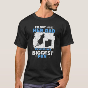 T-shirt Père fan de course de baril pour hommes Rodéo chev