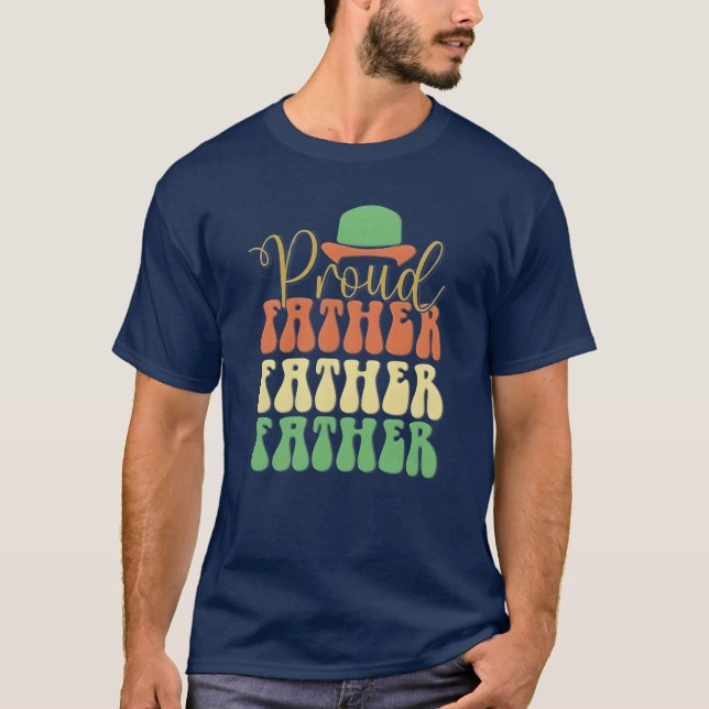 T-shirt Père fier rétro (Devant)