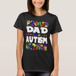T-shirt Père Fière D'Un Autisme Guerrier Sensibilisation