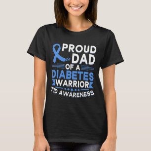 T-shirt Père Fière D'Un Guerrier Du Diabète T1D Type De Se