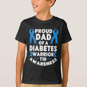 T-shirt Père Fière D'Un Guerrier Du Diabète T1D Type De Se