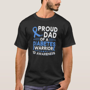 T-shirt Père Fière D'Un Guerrier Du Diabète T1D Type De Se