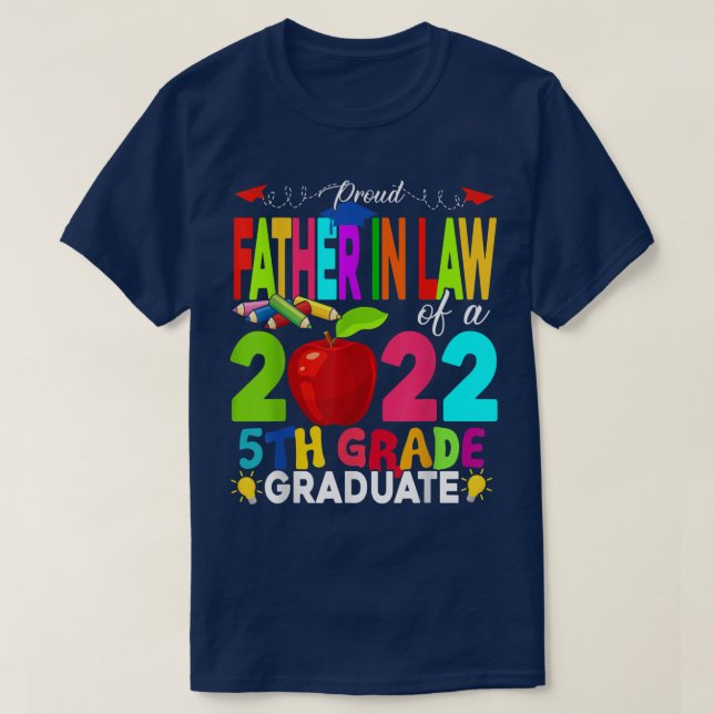 T-shirt Père Fière En Droit D'Un Père De 5e Année 2022 D (Design devant)