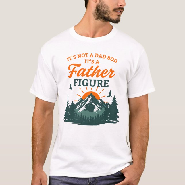 T-shirt Père Figure Papa Bod Funny Outdoor Humour Mountain (Devant)