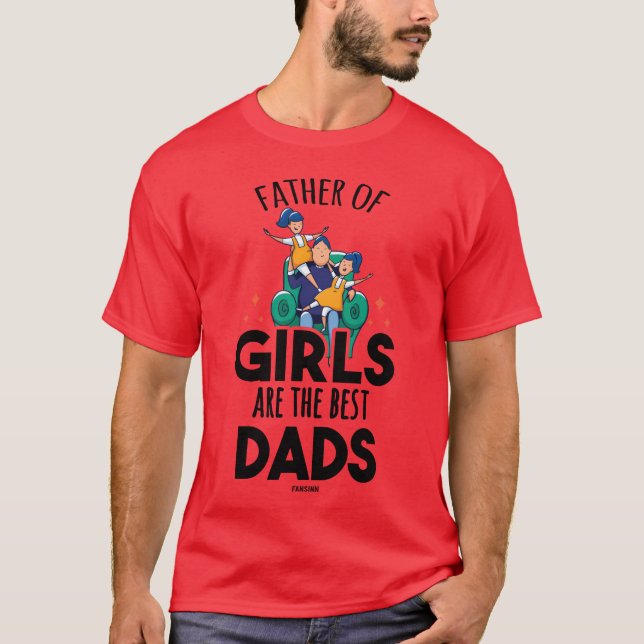 T-shirt Père Filles Famille Best Papa (Devant)