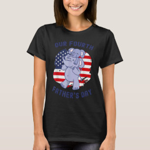 T-shirt Père Fils Fille Bébé Éléphant Notre Quatrième Faun