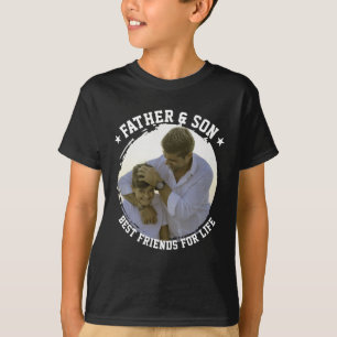 T-shirt Père & Fils Photo personnalisée Meilleure Fête des