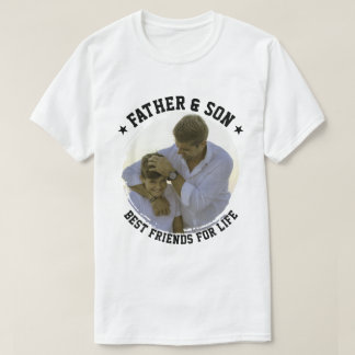 T-shirt Père & Fils Photo personnalisée Meilleure Fête des